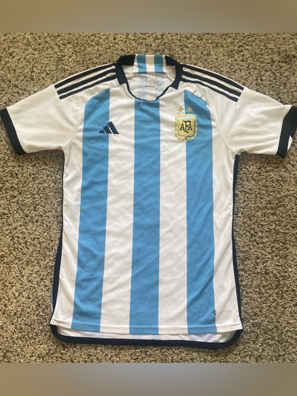 Adidas Argentina 2022 World Cup Home Jersey White Blue Men’s Small HF2158